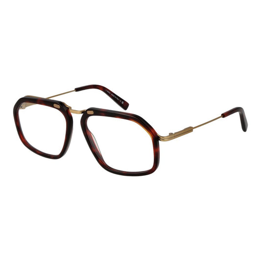 Ermenegildo Zegna Burgundy Men Glasses Frame