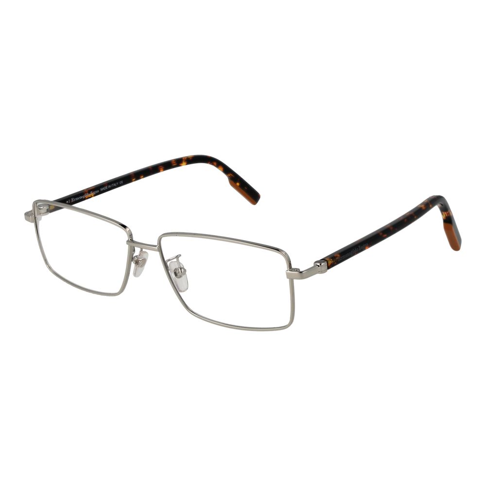 Ermenegildo Zegna Silver Men Glasses Frame