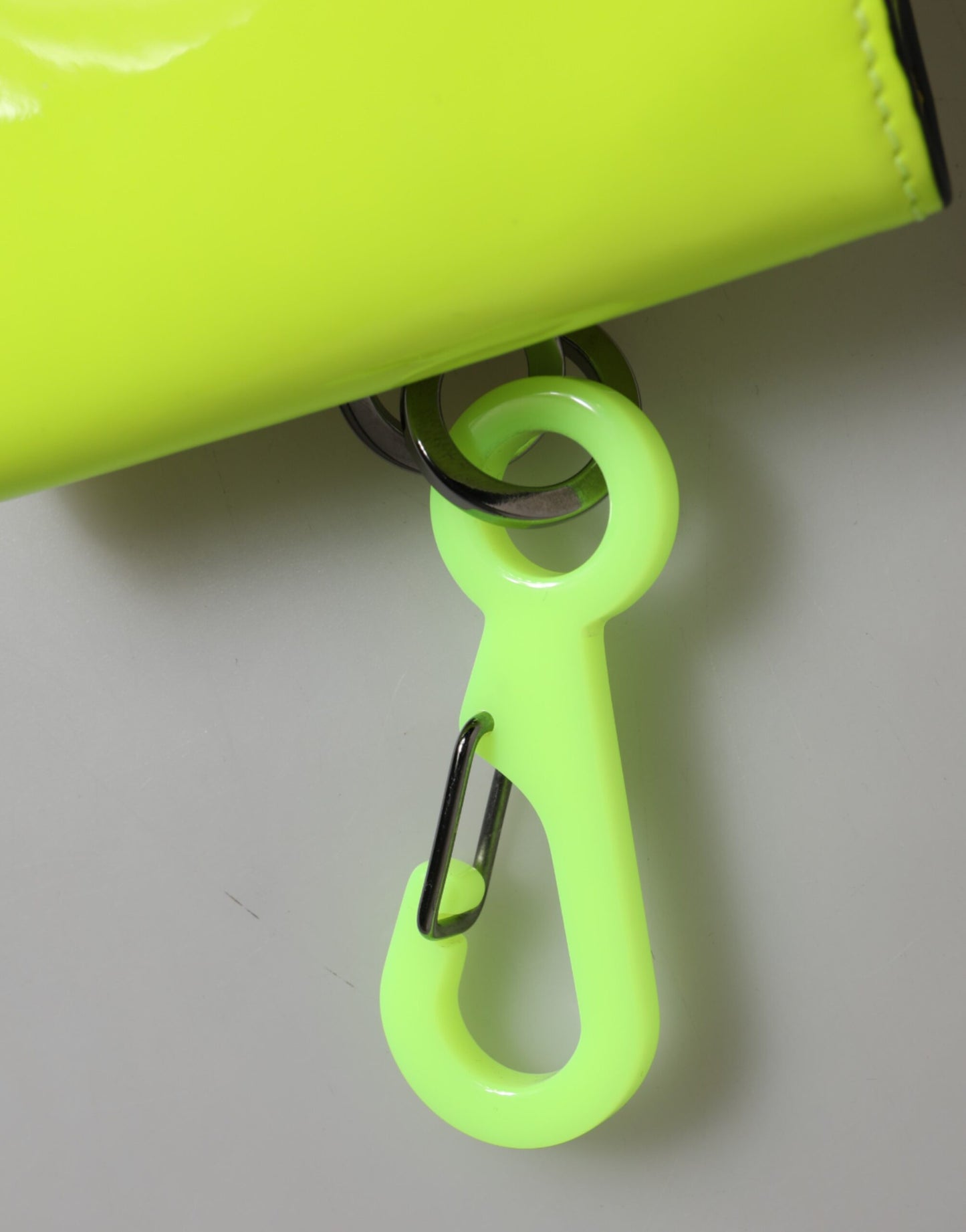 Dolce & Gabbana Yellow Green Bifold DG Logo Neck Strap Cardholder Wallet