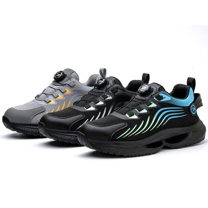 Zapatillas de seguridad con punta de acero, antideslizantes, resistentes al desgaste