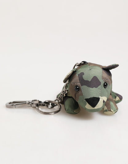 Dolce & Gabbana Camouflage Multicolor Animal Silhouette Keychain Keyring