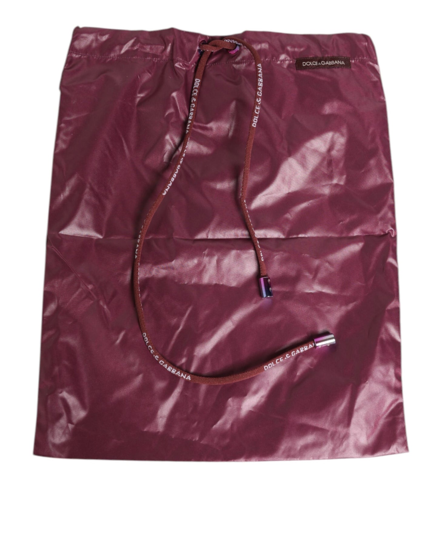 Dolce & Gabbana Burgundy Polyester Logo Embossed Crest Swimwear