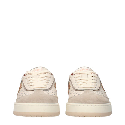 Fendi Beige Leather Low Tops