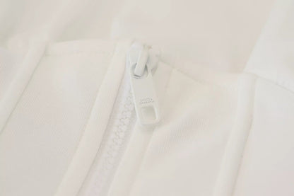Dolce & Gabbana White Cotton Corset Stretch Top  T-shirt