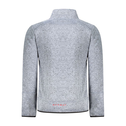 Norway 1963 Blue Polyester Men Sweater With Pockets and Zipper Detail