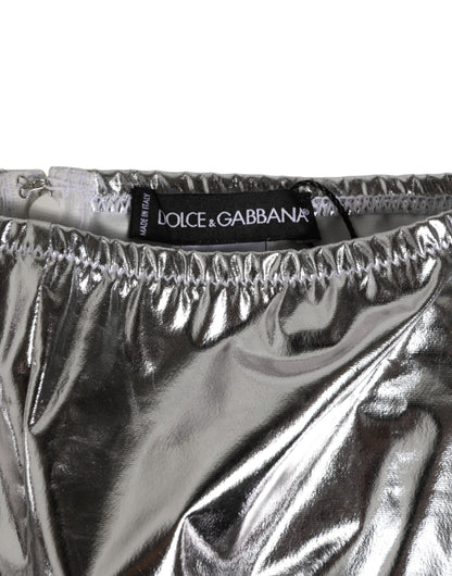 Dolce & Gabbana Silver Metallic High Waist Bikini Bottom Women  Underwear