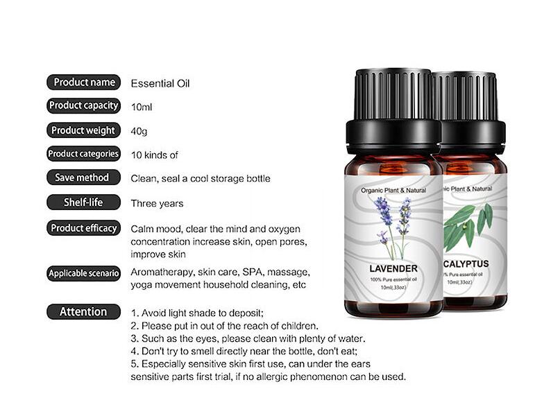 Caja de 14 aceites esenciales transfronterizos unilaterales unisex, paquete de 14, set corporal de 10 ml