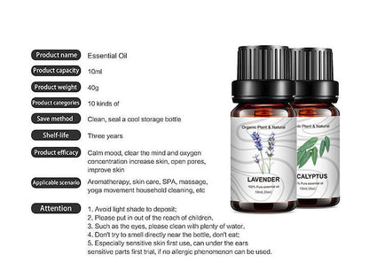 Caja de 14 aceites esenciales transfronterizos unilaterales unisex, paquete de 14, set corporal de 10 ml