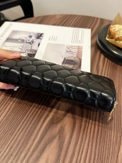 Cartera de piel sintética de color liso