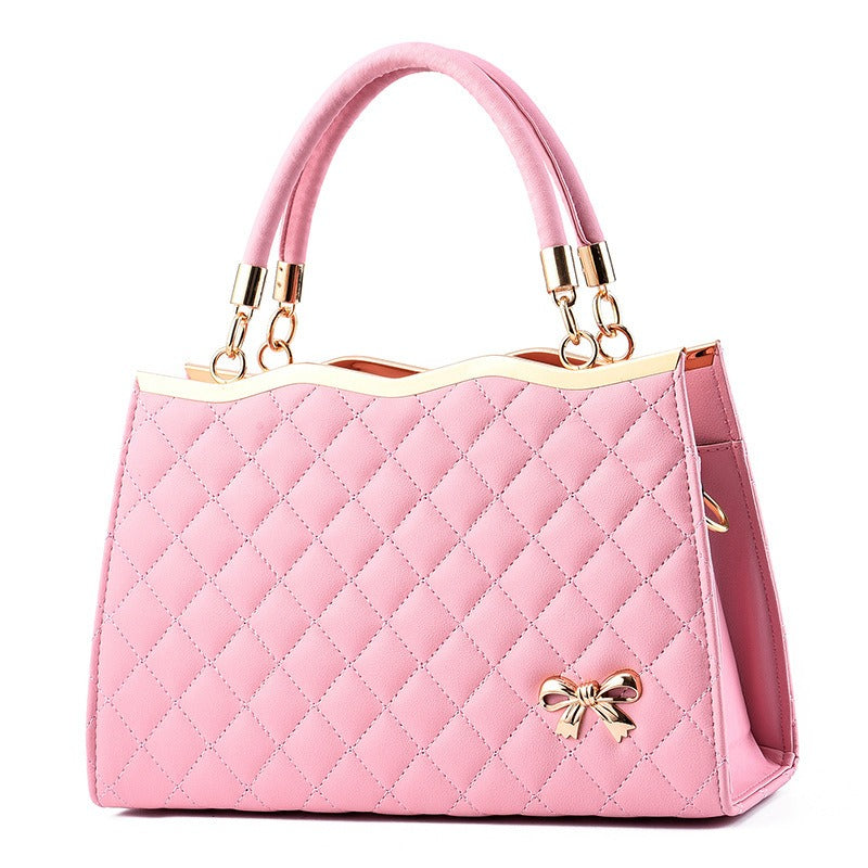 Bolso de mano bordado Lingge para mujer, grande, bandolera de un solo hombro