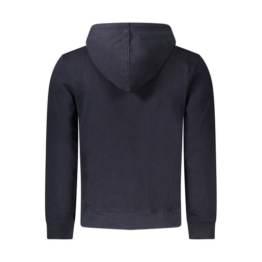 Guess Jeans Blue Organic Cotton Men Sweater Hoodie