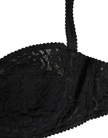 Dolce & Gabbana Black Lace Underwire Bra Lingerie Underwear