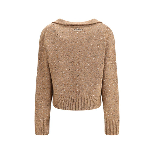 PINKO V-neck Sweater with rhinestones