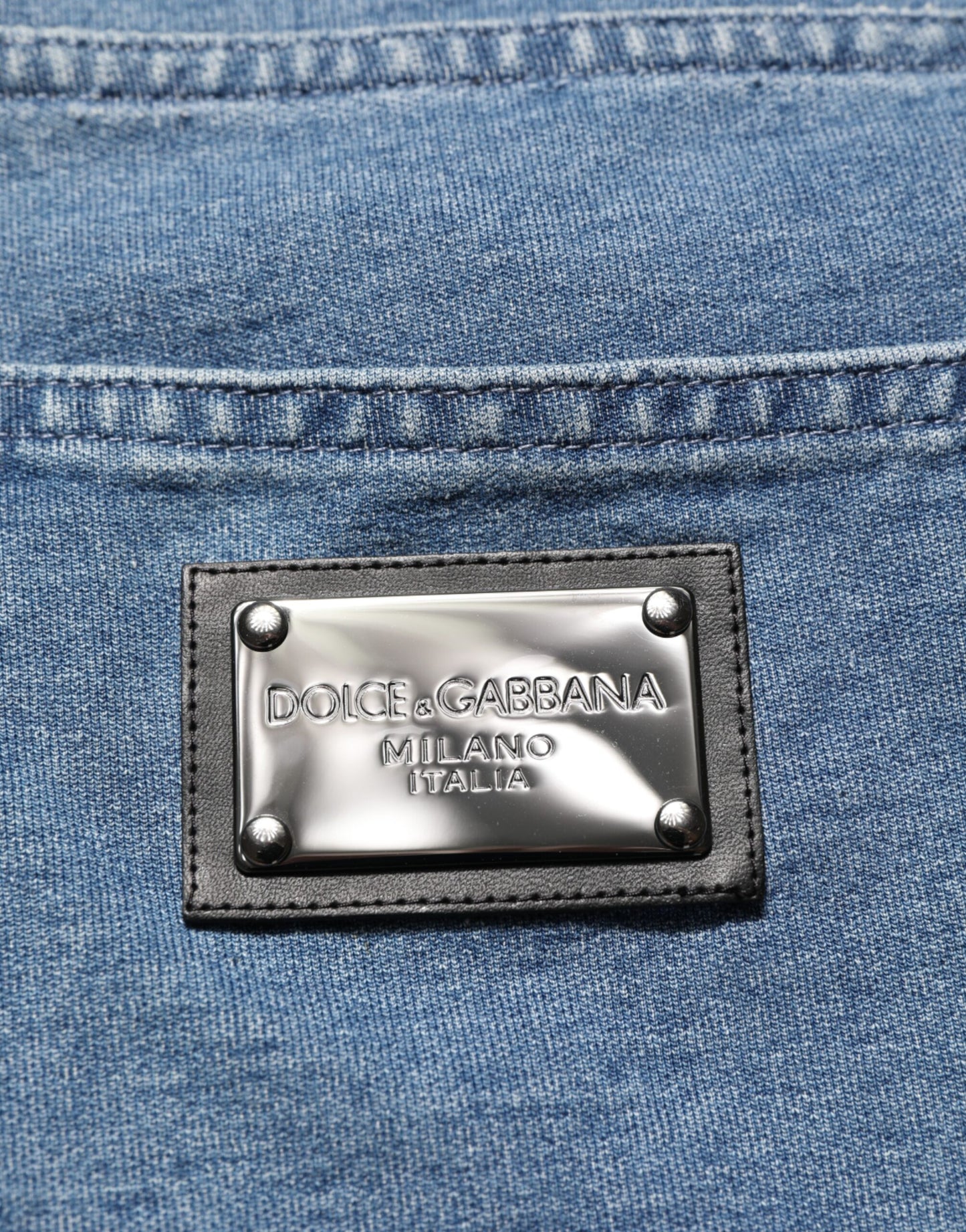 Dolce & Gabbana Blue Cotton Stretch Slim Fit Men Denim Jeans