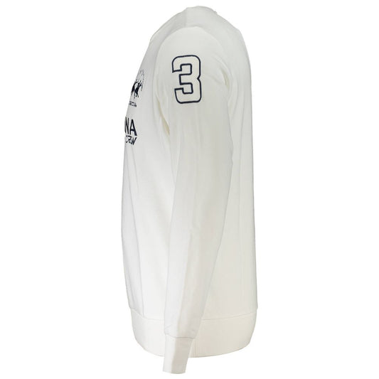 La Martina White Cotton Men's Sweater