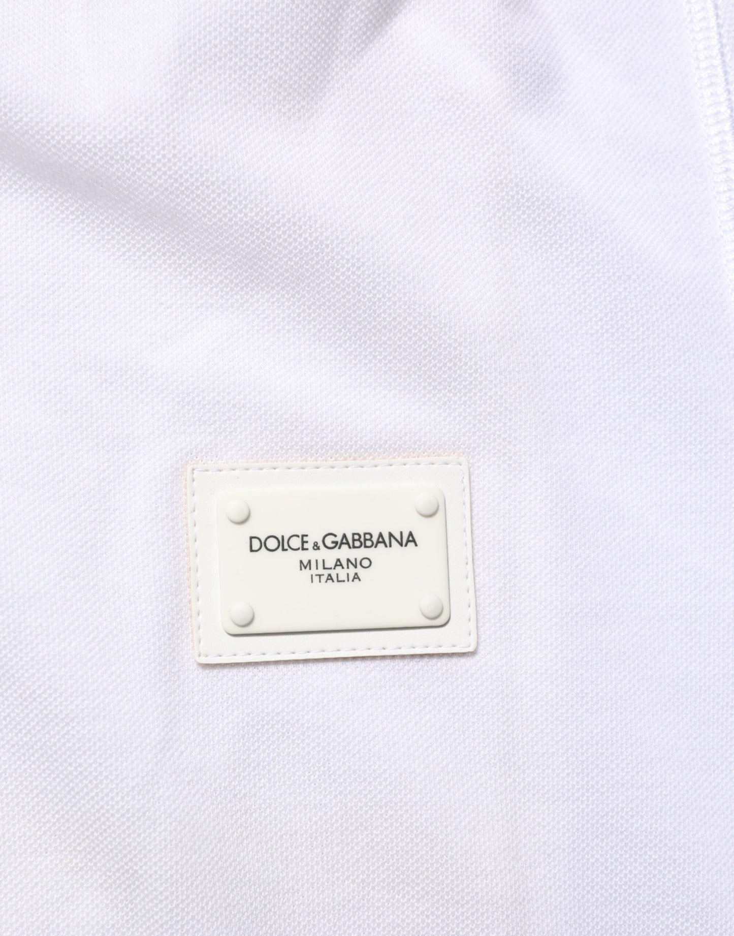 Dolce & Gabbana White Collared Short Sleeves Polo Men T-shirt