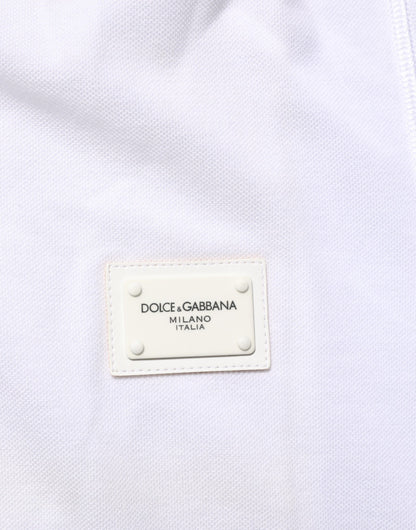 Dolce & Gabbana White Collared Short Sleeves Polo Men T-shirt