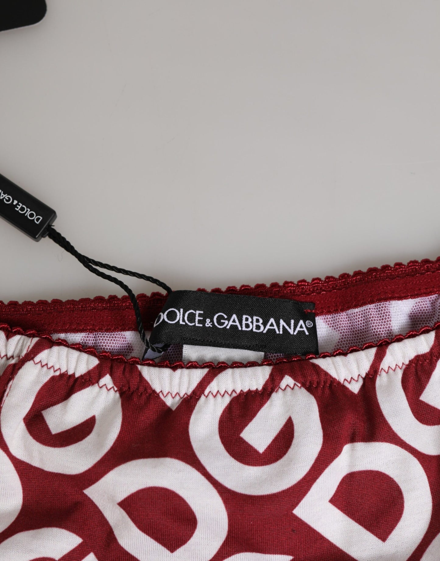Dolce & Gabbana Bordeaux DG Logo Slip Bottom Brief Underwear