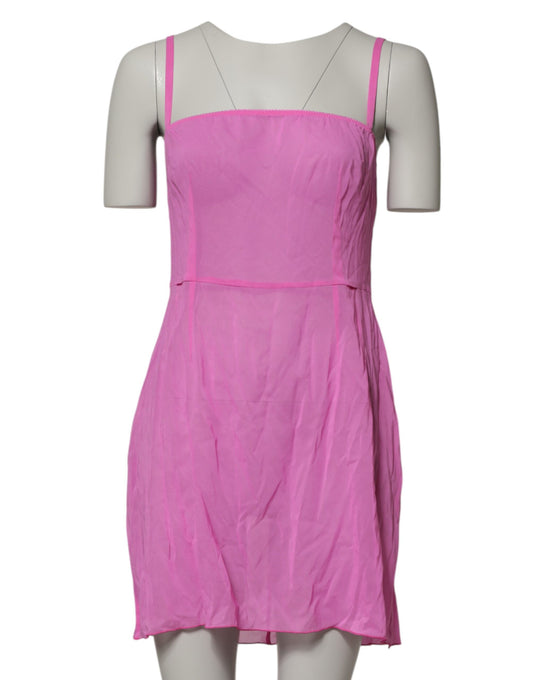 Dolce & Gabbana Pink Chemise Nylon Blend Sheer Lingerie Underwear