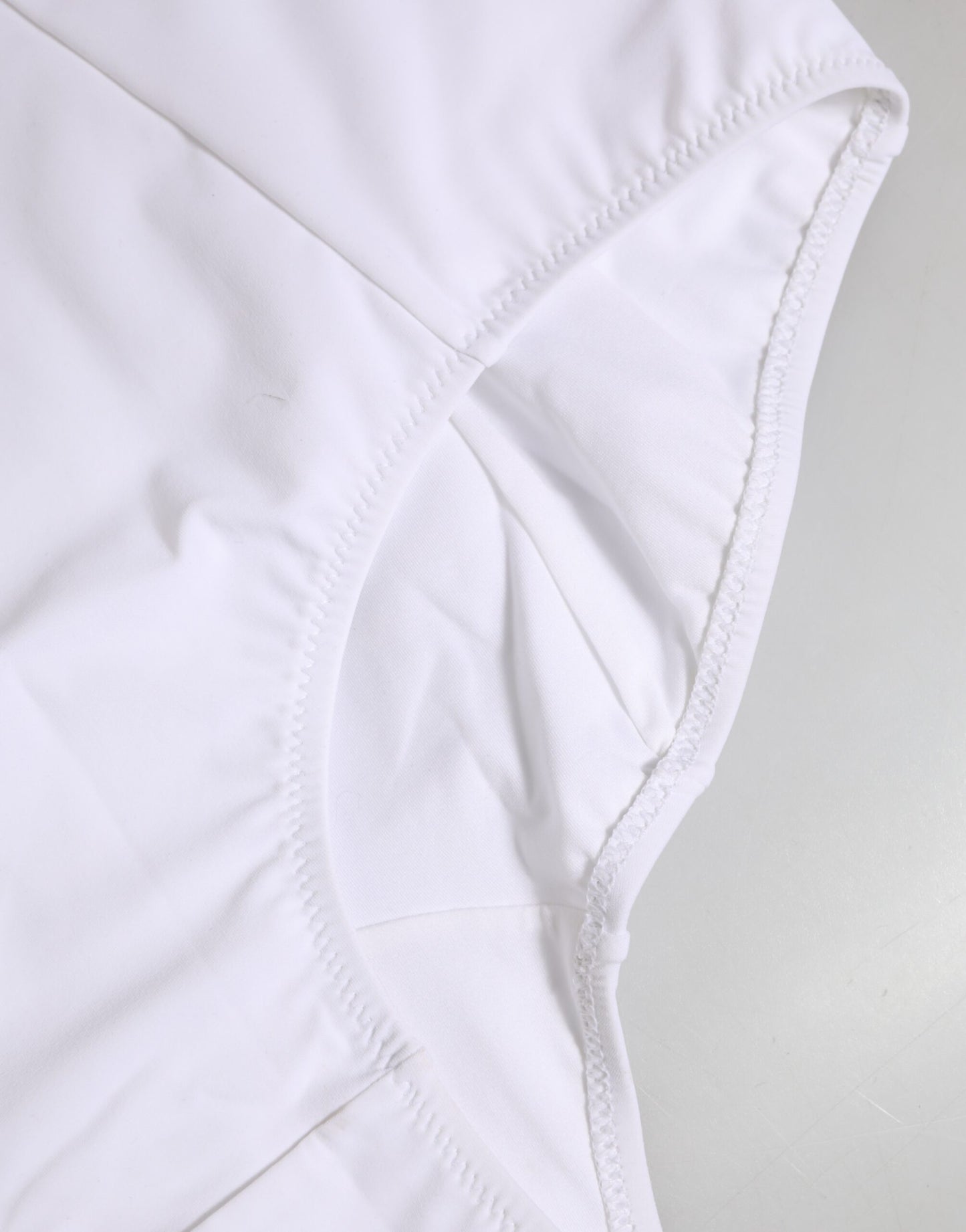 Dolce & Gabbana White Nylon Logo Waistband Coulotte Underwear