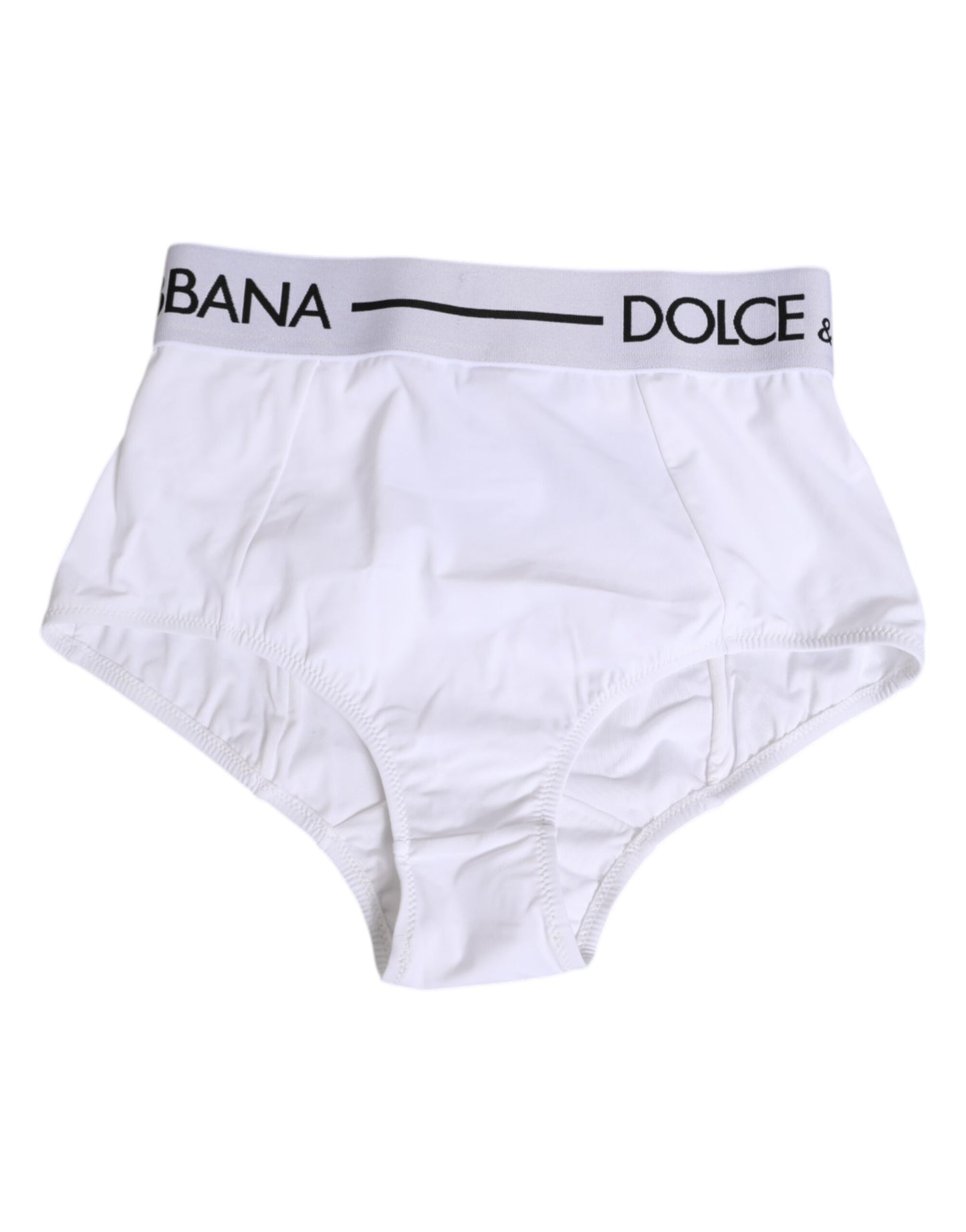 Dolce & Gabbana White Nylon Logo Waistband Panty Underwear