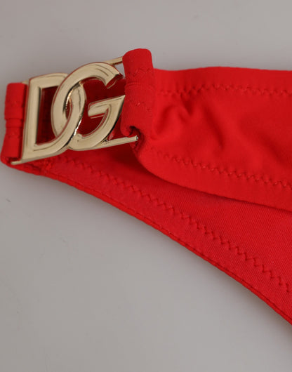 Dolce & Gabbana Red Nylon Swimsuit 2 Piece Top Bottom Swimwear