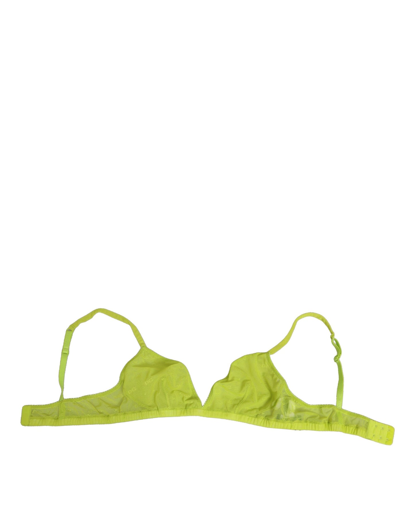 Dolce & Gabbana Yellow Green Nylon Soft Cup Brassiere  Underwear