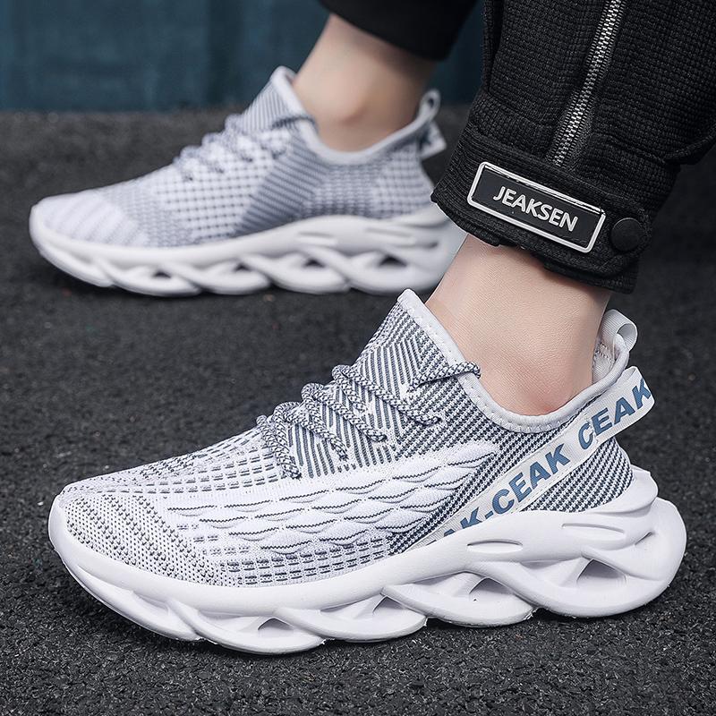 Zapatos de malla Flyknit para hombre, ligeros y casuales de moda.