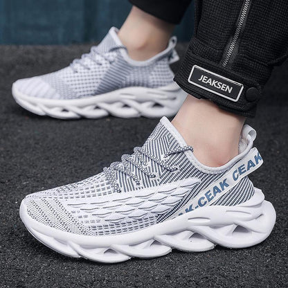 Zapatos de malla Flyknit para hombre, ligeros y casuales de moda.