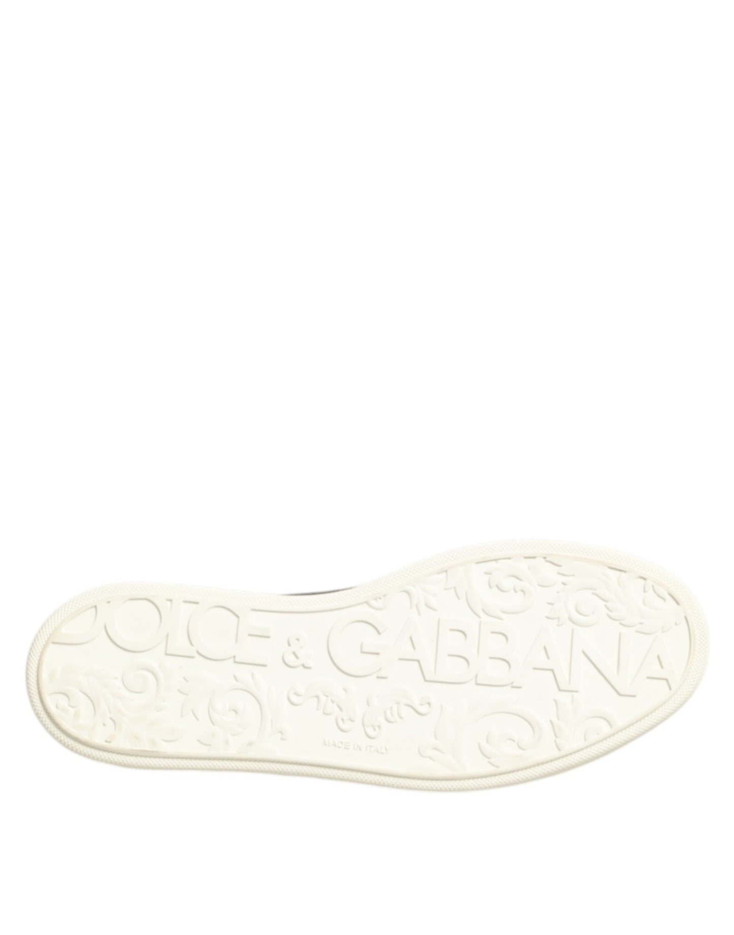 Dolce & Gabbana Black Leather Lace Up Low Top Sneakers Shoes