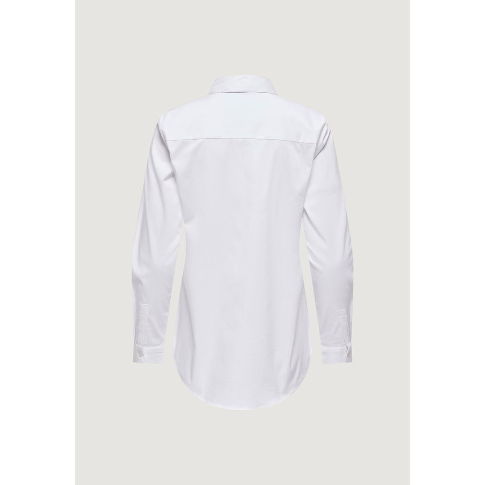 Jacqueline De Yong White Cotton Blouse