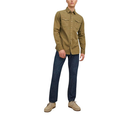 Jack Jones Green Jeans Shirt