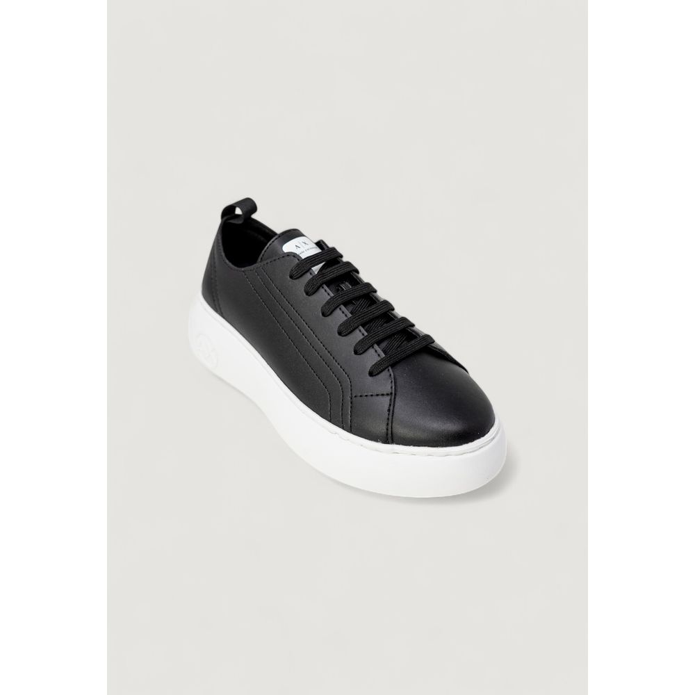Armani Exchange Black Artificial Leather Sneaker