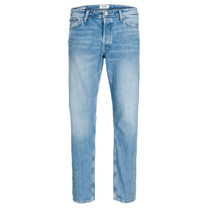 Jack Jones Blue Cotton Relaxed Fit Jean