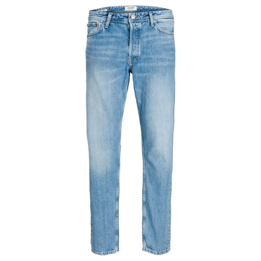 Jack Jones Blue Cotton Relaxed Fit Jean