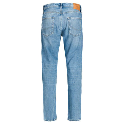 Jack Jones Blue Cotton Relaxed Fit Jean
