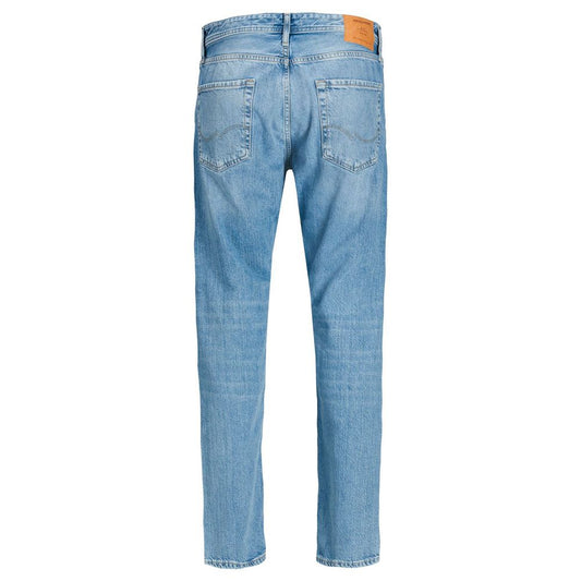 Jack Jones Blue Cotton Relaxed Fit Jean