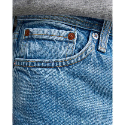 Jack Jones Blue Cotton Relaxed Fit Jean