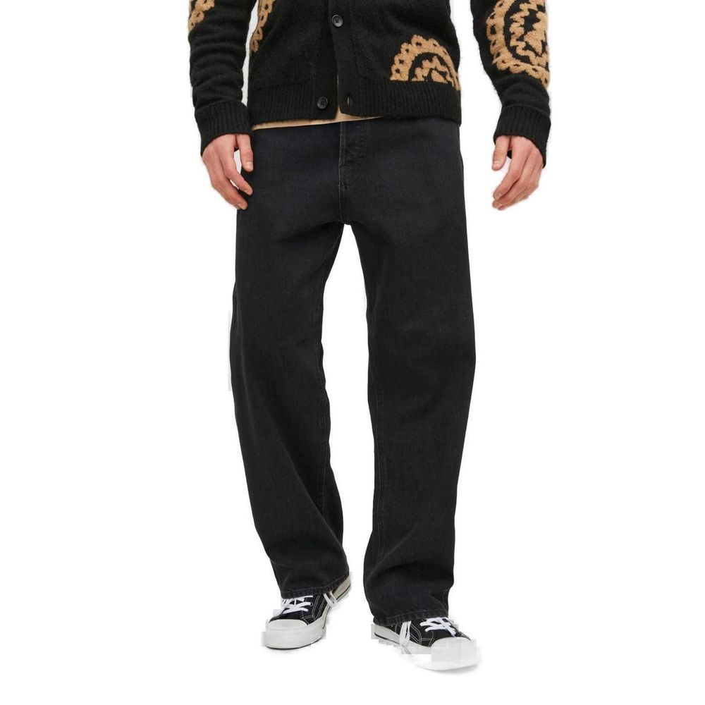 Jack Jones Black Cotton Relaxed Fit Jean
