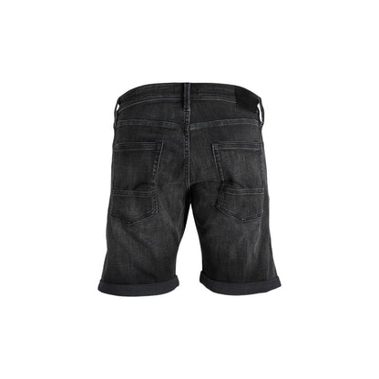 Jack Jones Black Cotton Bermuda