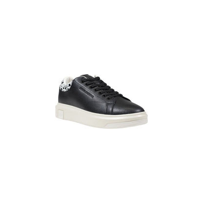 Armani Exchange Black And White Leather Sneaker