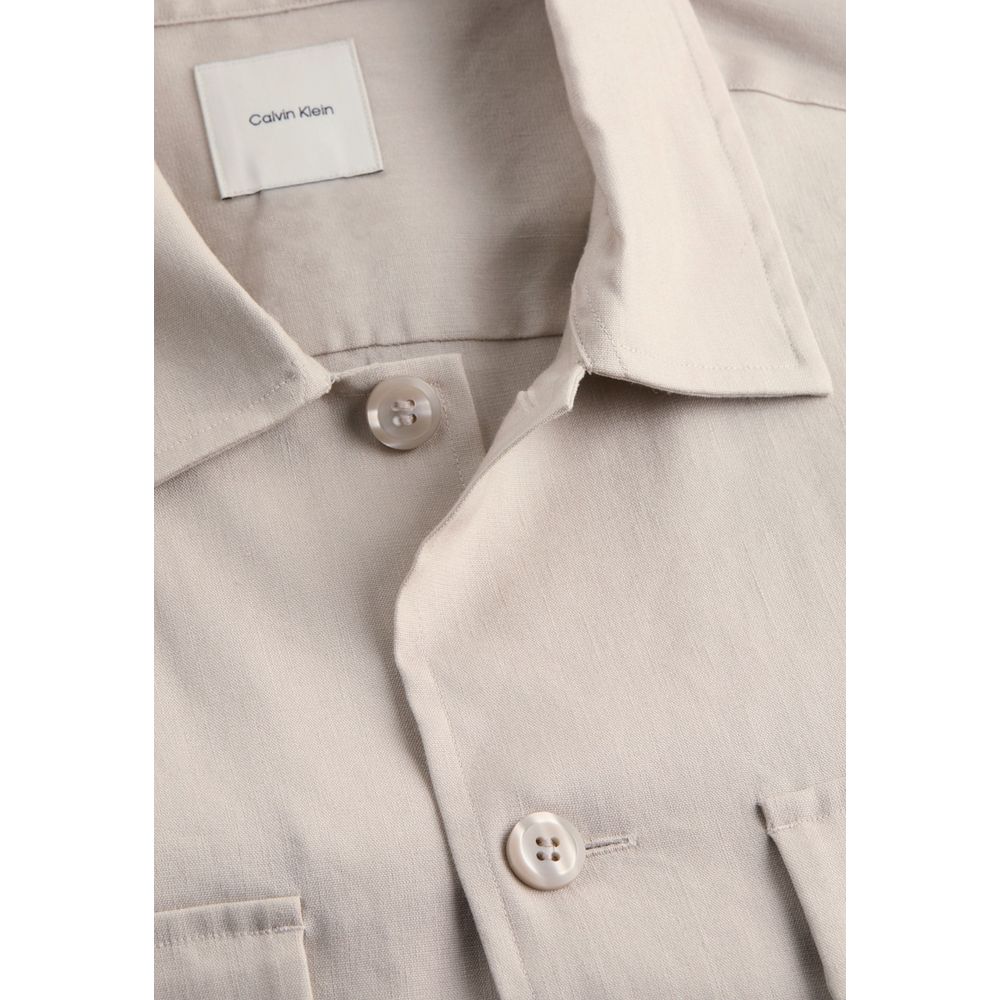 Calvin Klein Beige Lyocell Shirt