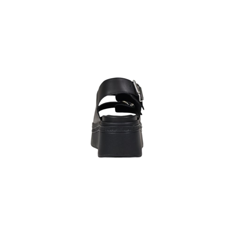 Tommy Hilfiger Jeans Black Leather Sandal