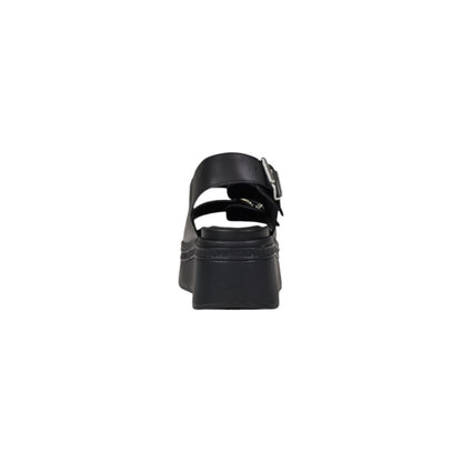 Tommy Hilfiger Jeans Black Leather Sandal