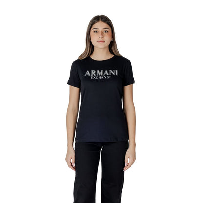Armani Exchange Black Cotton T-Shirt