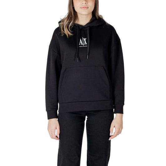 Armani Exchange Black Cotton Hoody
