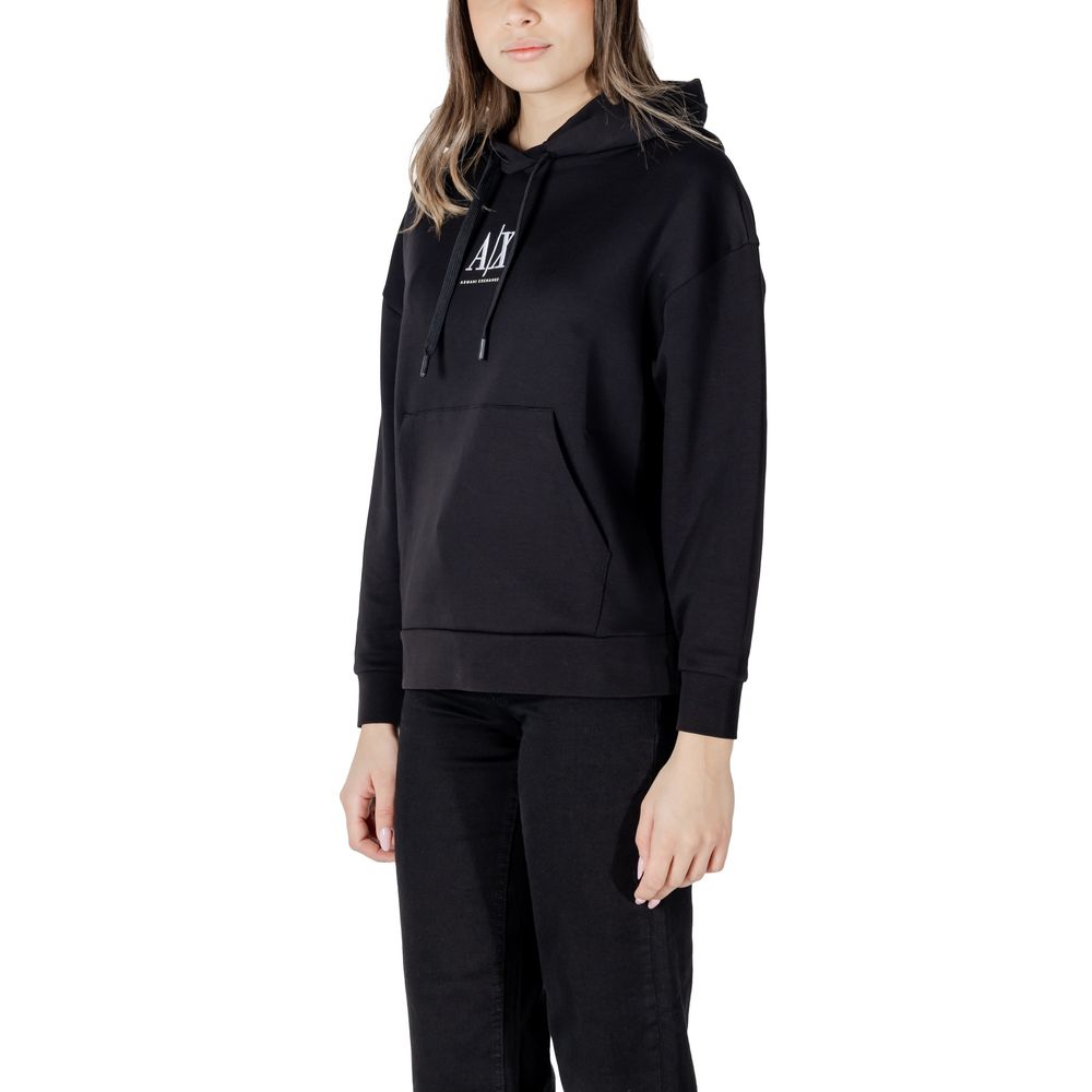Armani Exchange Black Cotton Hoody