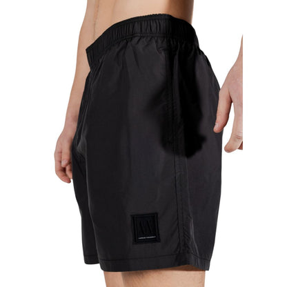 Armani Exchange Black Polyester Swim Short