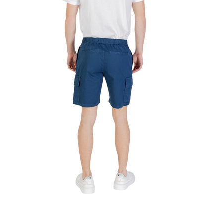 Hugo Boss Blue Cotton Bermuda