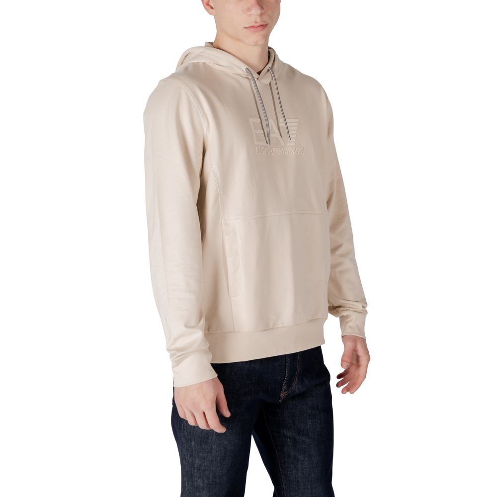 EA7 Emporio Armani Beige Cotton Hoody